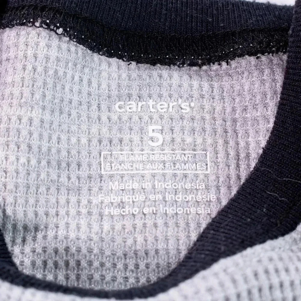 Carter's Boy's Santa Ribbed Tee Size 5 - Picture 3 of 3